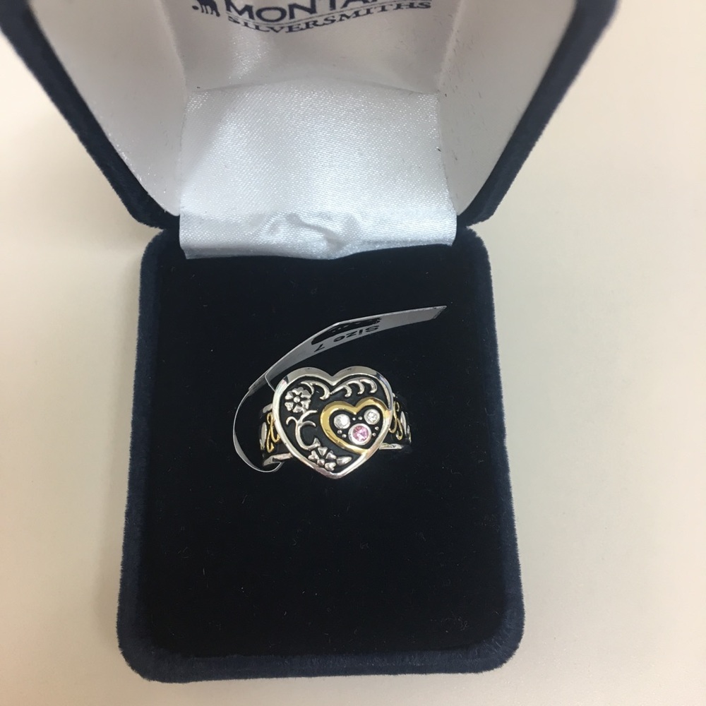 Montana silversmith solver & gold ring